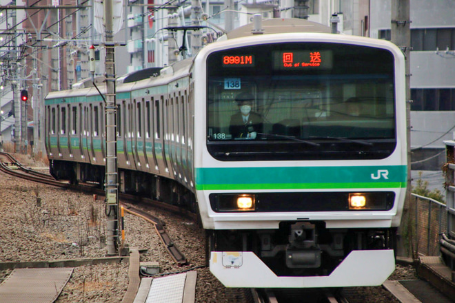 【JR東】E231系マト138編成 東京総合車両センター入場回送を恵比寿駅で撮影した写真