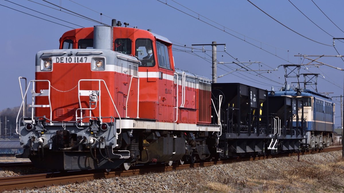 JR西】岡山地区でDE10-1147+ホキ+EF65-1126の乗務員訓練 |2nd-train