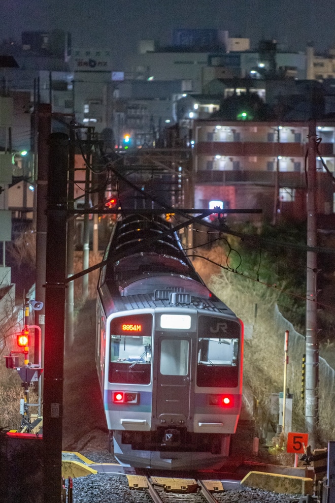 【JR東】八高線霜取り列車で211系N611編成が八高線へ
