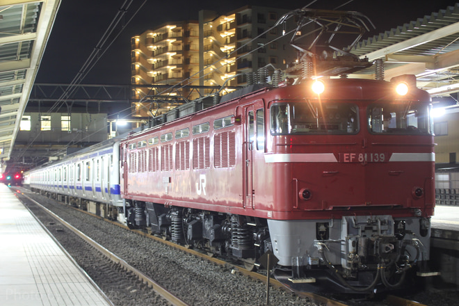 【JR東】E531系K455編成配給輸送を吹上駅で撮影した写真