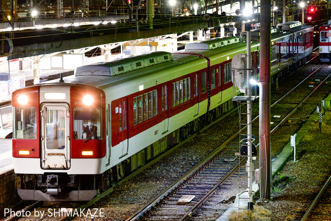 【近鉄】5200系 VX07五位堂入場回送を塩浜駅で撮影した写真