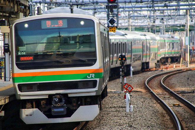【JR東】E231系コツK-14編成東京総合車両センター出場回送を大崎駅で撮影した写真
