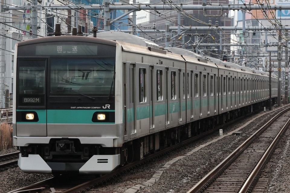 【JR東】E233系マト1編成東京総合車両センター出場回送の拡大写真