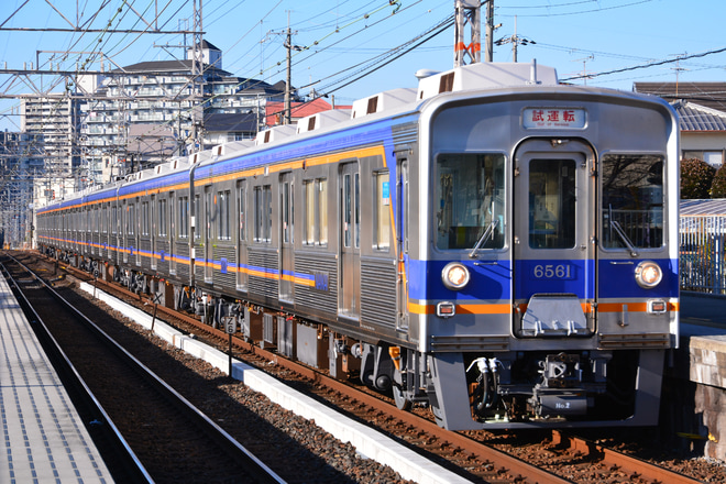 【南海】6200系6551F千代田出場試運転を狭山駅で撮影した写真