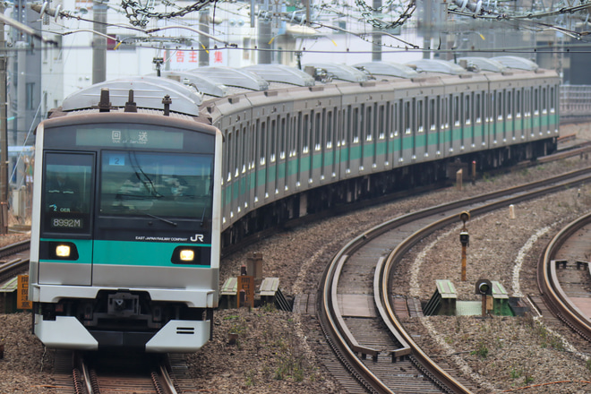 【JR東】E233系マト2編成東京総合車両センター出場(202101)を恵比寿～渋谷間で撮影した写真