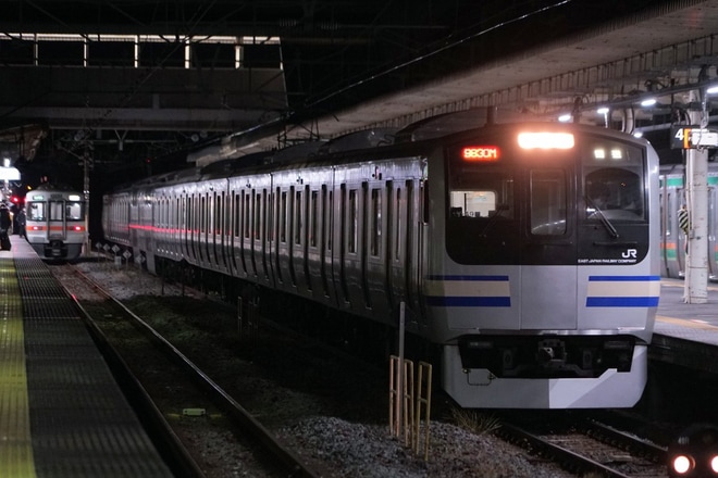 【JR東】E217系Y-49編成疎開返却回送を国府津駅で撮影した写真