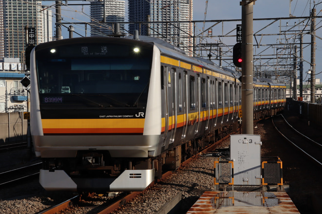 【JR東】E233系ナハN17編成東京総合車両センター出場回送を武蔵中原駅で撮影した写真