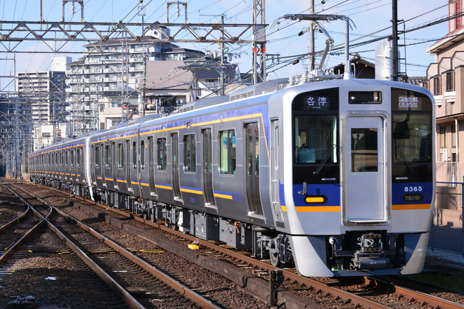 【南海】8300系8317F+8715Fが営業運転開始を狭山駅で撮影した写真