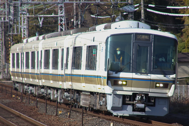 【JR西】221系K21編成吹田総合車両所出場試運転を山崎駅で撮影した写真