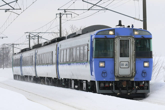 【JR北】キハ183系オール普通車4両編成による大雪1号送り込み回送列車
