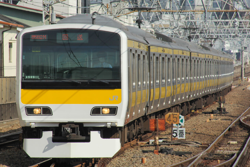 【JR東】E231系A546編成車輪転削返却回送の拡大写真
