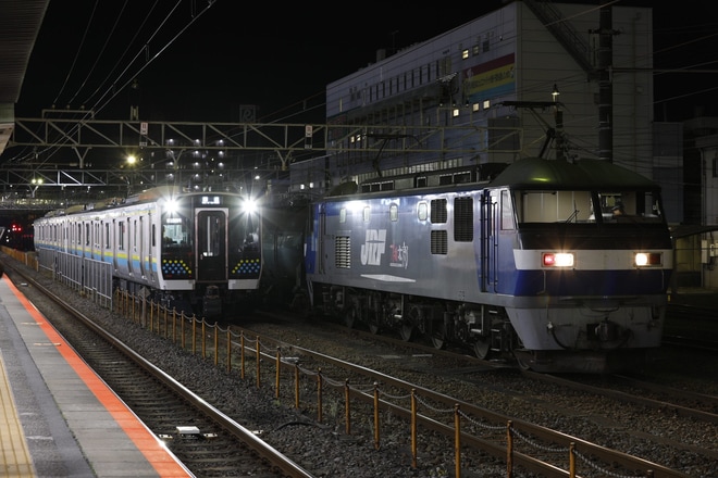 【JR東】E131系マリR09編成+マリR10編成幕張車両センターへ回送を蘇我駅で撮影した写真