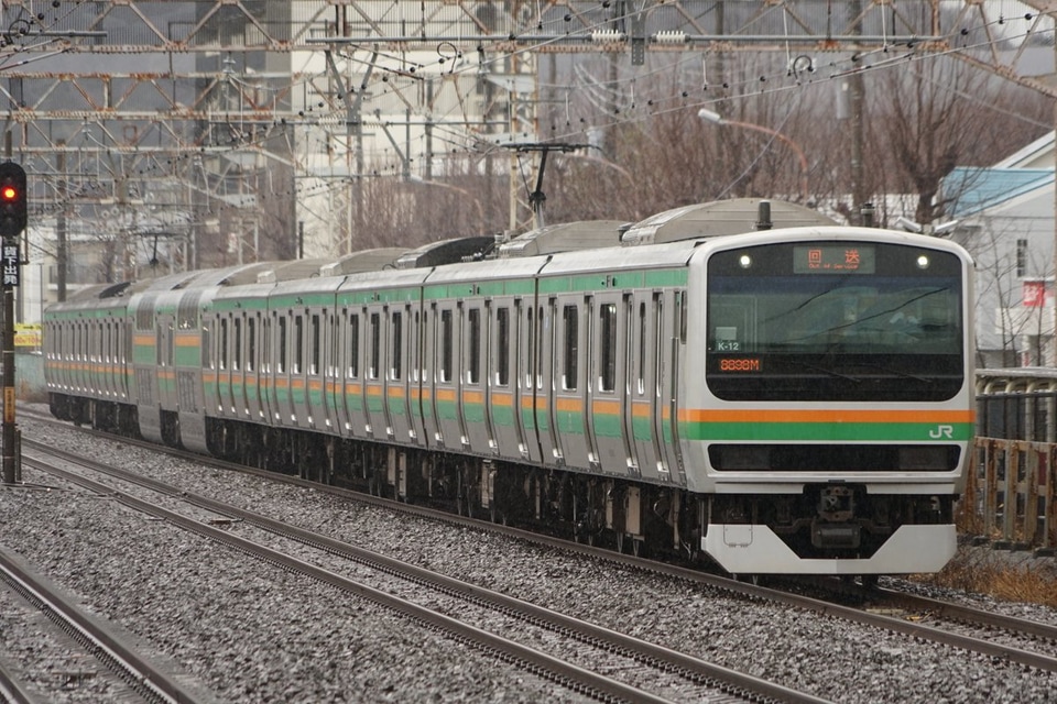【JR東】E231系コツK-12編成東京総合車両センター入場回送の拡大写真