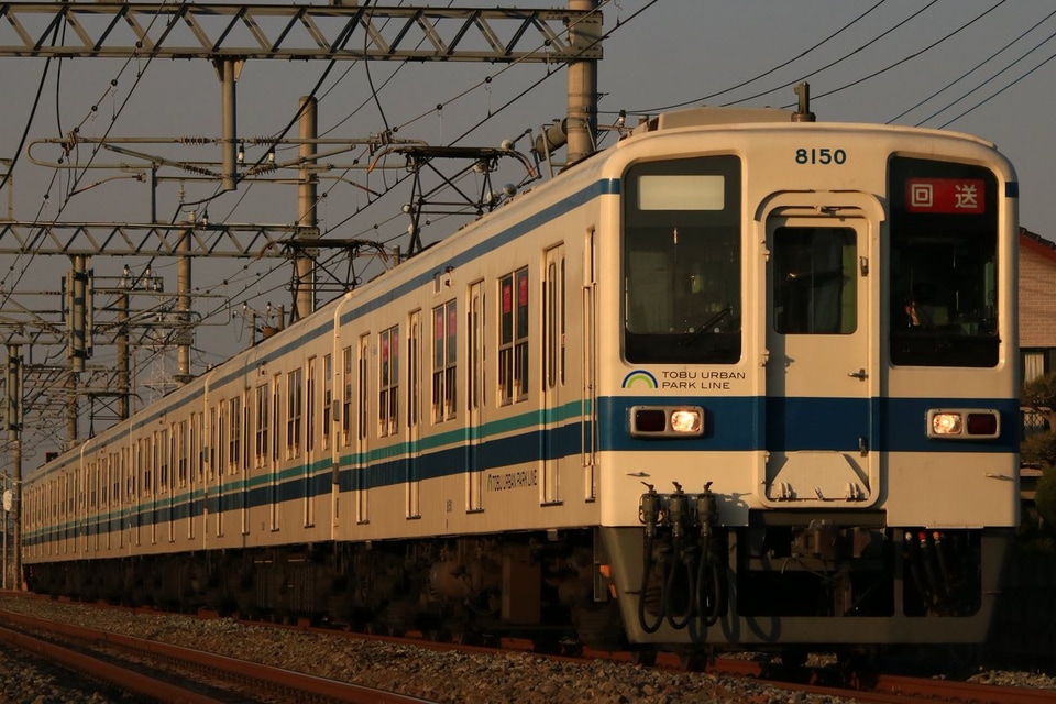 【東武】8000系8150F車輪転削返却回送の拡大写真