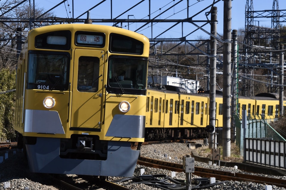 【西武】9000系9104F横瀬車両基地へ回送の拡大写真
