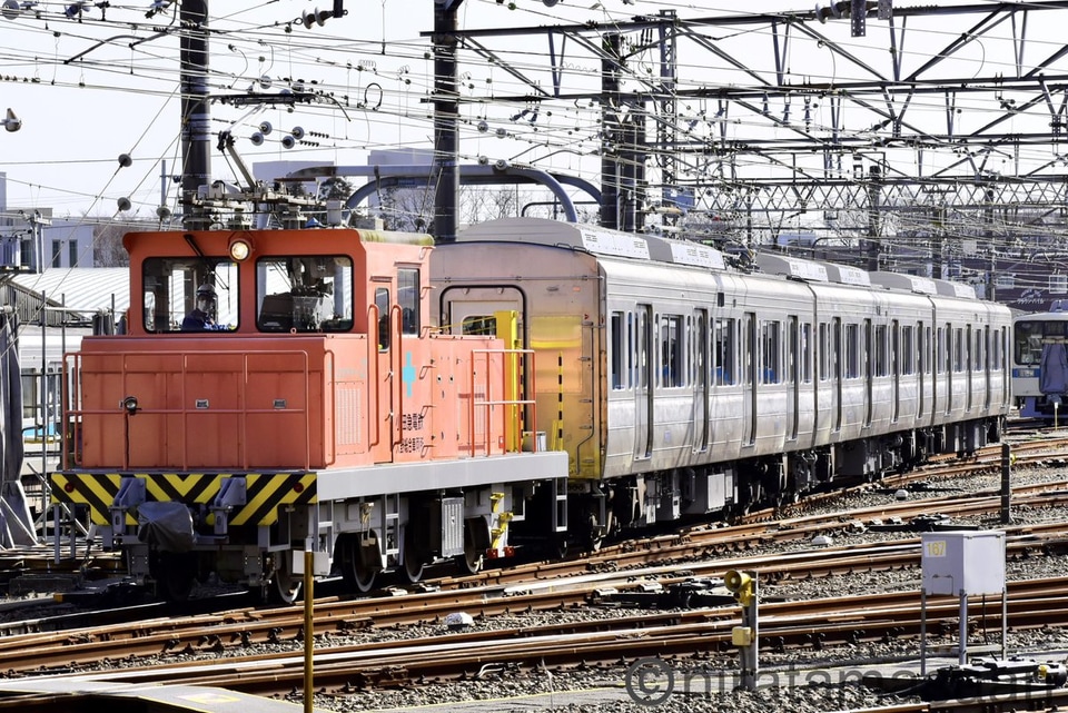 【小田急】改造中の1000形1097Fが大野総合車両所内を入替えの拡大写真