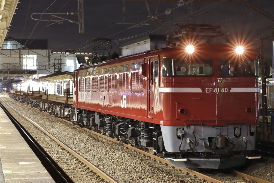 【JR東】EF81-80牽引水戸工臨運転(20210301)の拡大写真