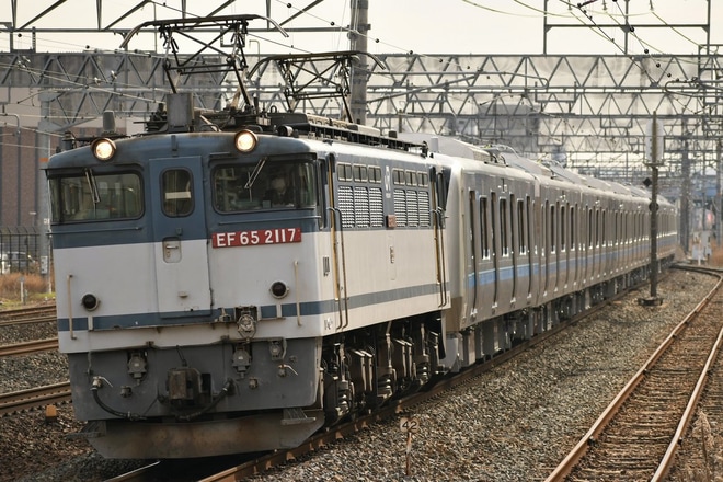 【小田急】5000形5056×10(5056F)甲種輸送を茨木駅で撮影した写真