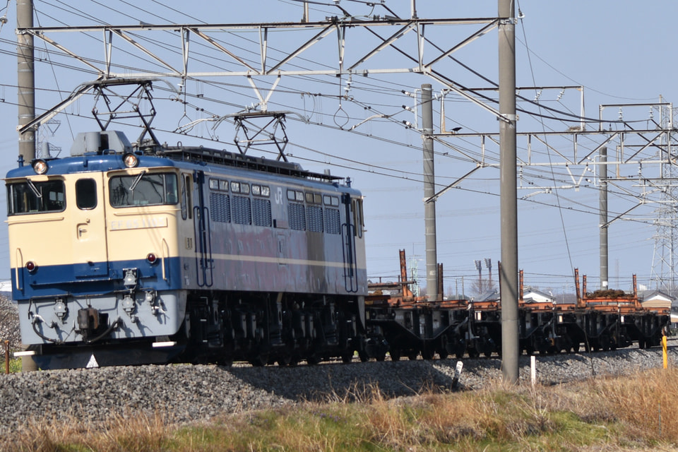 【JR東】EF65-1105牽引高崎工臨返空の拡大写真