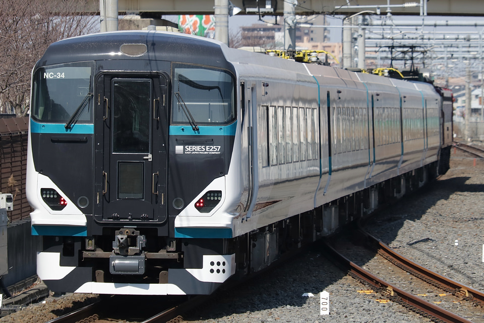 【JR東】E257系NC-34編成秋田総合車両センター出場配給の拡大写真