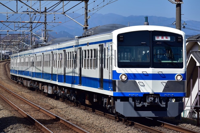 【西武】新101系1241F(伊豆箱根鉄道カラー) 武蔵丘出場試運転を不明で撮影した写真