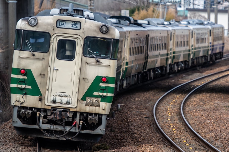【JR東】キハ40形、48形7両、5両の廃車回送の拡大写真