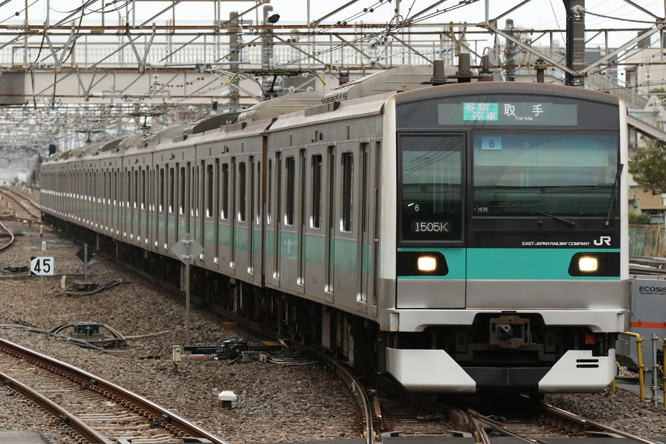 【JR東】常磐線各駅停車の休日の取手行きの運転終了の拡大写真