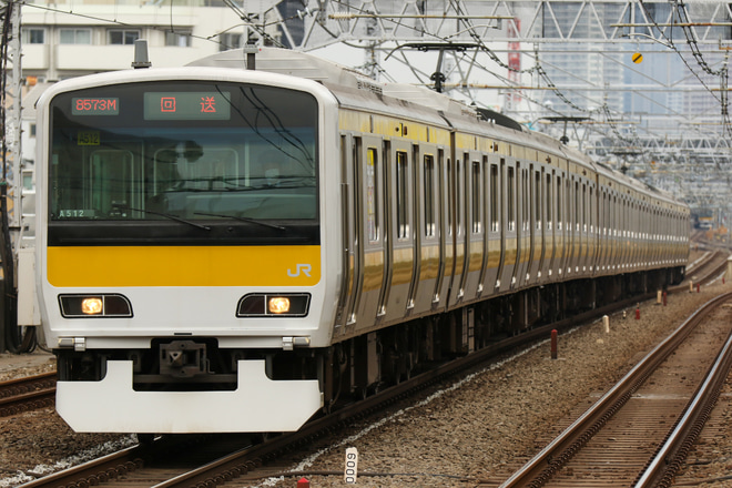 【JR東】E231系ミツA512編成車輪転削返却回送を高円寺駅で撮影した写真