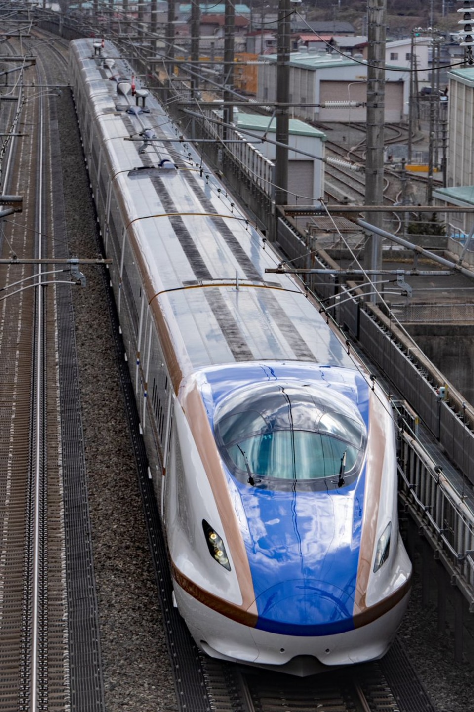 【JR東】E7系F11編成新幹線総合車両センター出場試運転の拡大写真