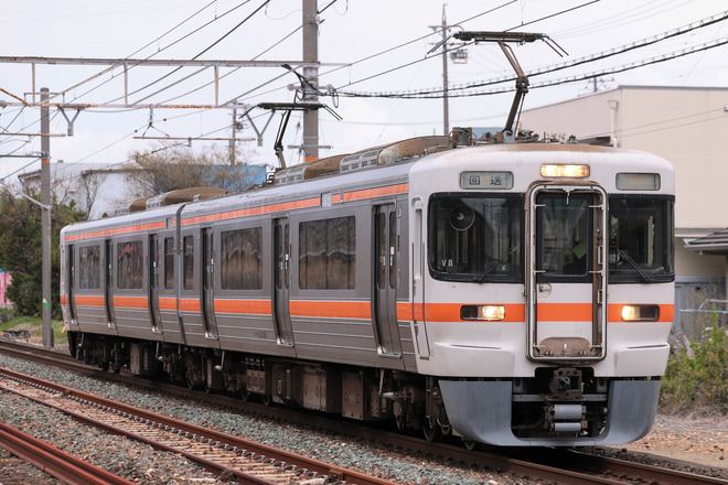 【JR海】313系3000番台V8編成日車出場を二川駅で撮影した写真