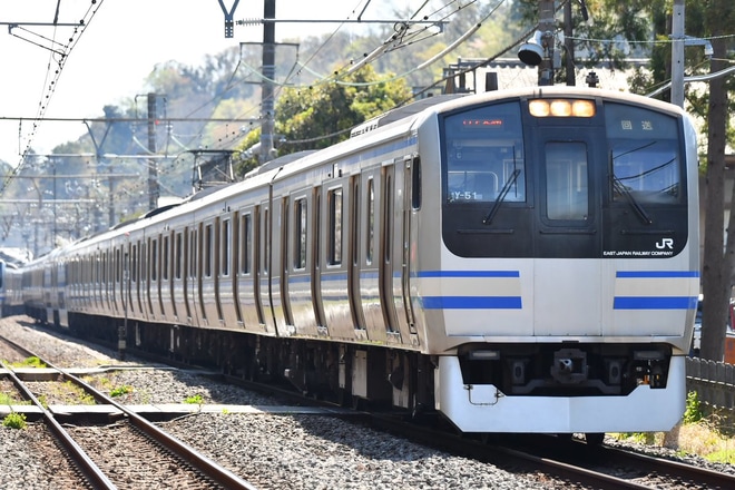 【JR東】E217系Y-51編成疎開返却回送を北鎌倉駅で撮影した写真