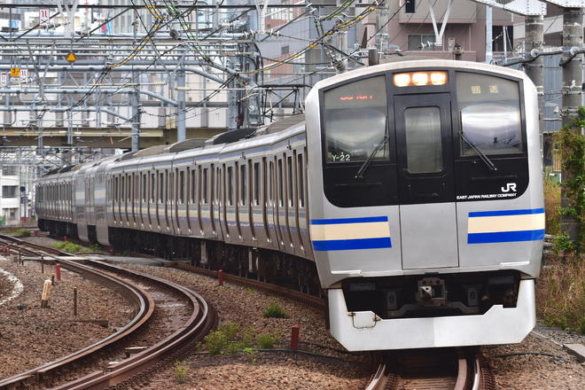 【JR東】E217系Y-22編成東京総合車両センター入場回送を不明で撮影した写真