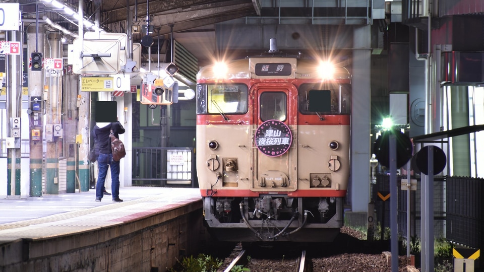 【JR西】津山夜桜列車の拡大写真