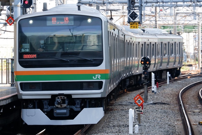 【JR東】E231系S-18編成更新工事を終えて東京総合車両センター出場を大崎駅で撮影した写真