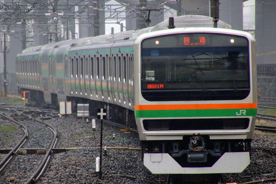 【JR東】E231系U530編成大宮総合車両センター出場回送の拡大写真