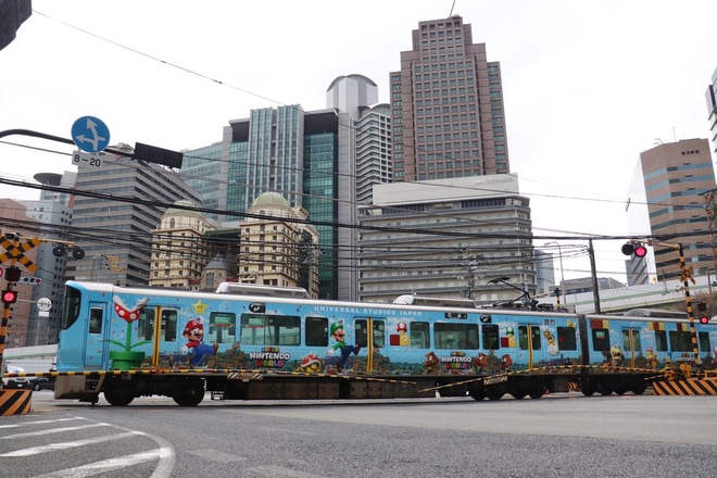 【JR西】梅田貨物線保安列車に323系LS15編成「SUPER NINTENDO WORLD」が充当を不明で撮影した写真