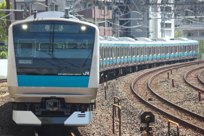 【JR東】E233系サイ131編成 東京総合車両センター出場を川口駅で撮影した写真