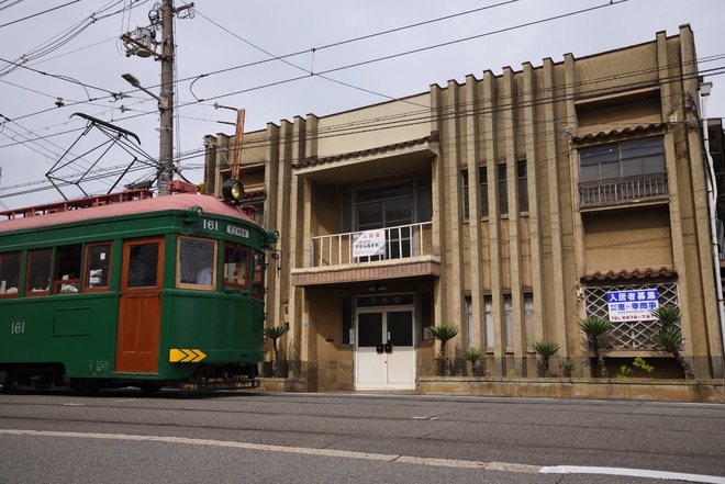 【阪堺】モ161形161号が事前予告無しで定期列車に充当を不明で撮影した写真