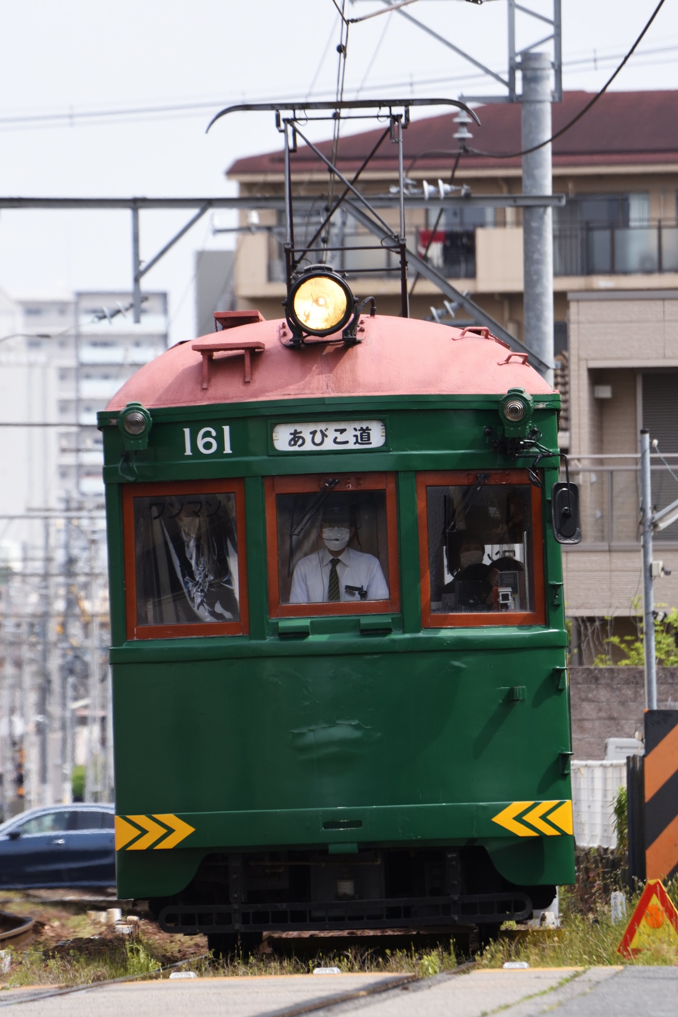 【阪堺】モ161形161号が事前予告無しで定期列車に充当の拡大写真