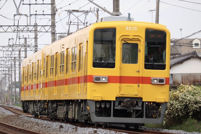 【東武】8000系8575F 昭和30年代の試験塗装が南栗橋工場出場
