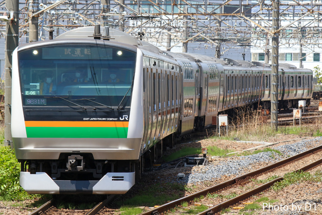【JR東】E233系コツE-06編成試運転を新川崎駅で撮影した写真
