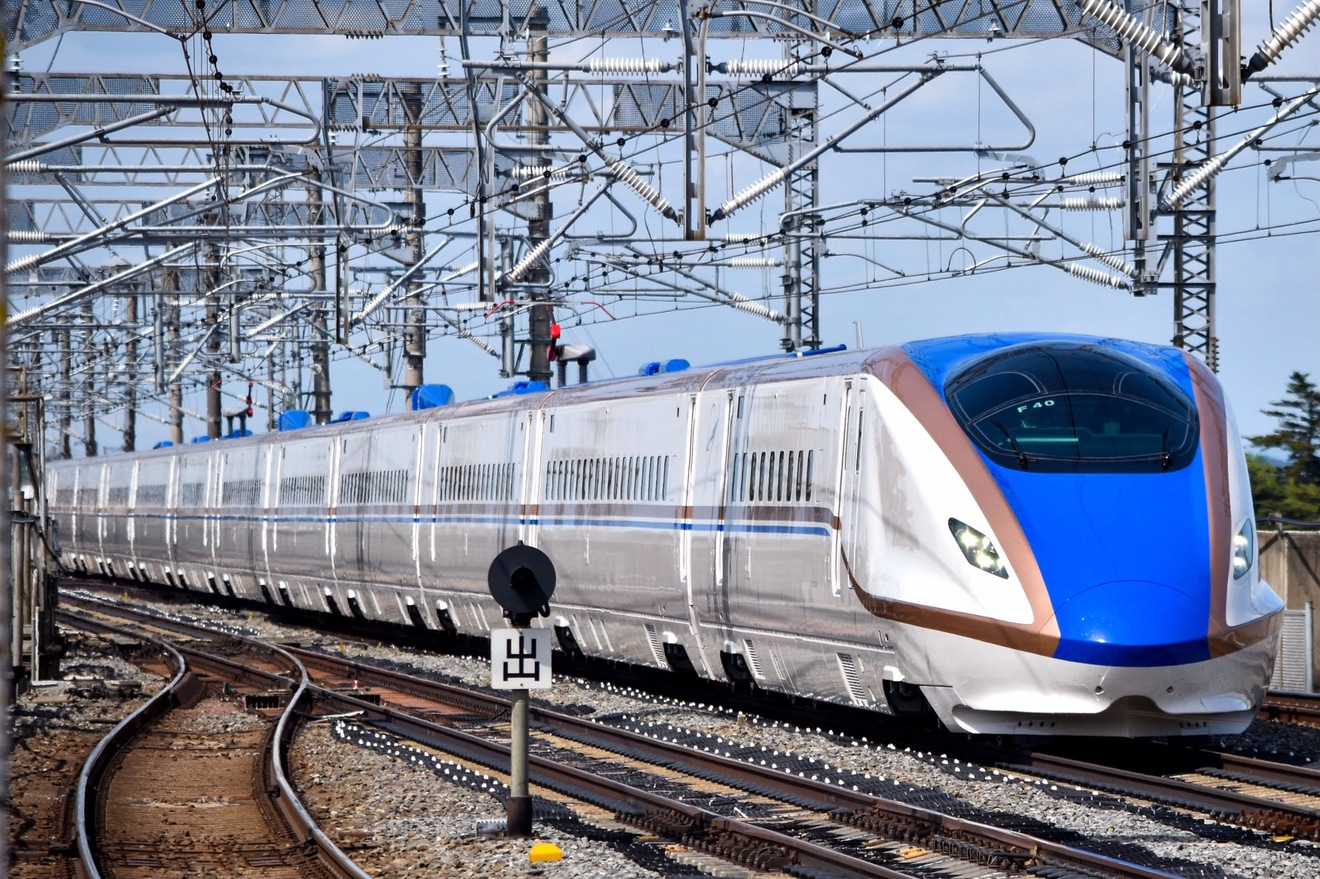 【JR東】E7系F40編成(北陸新幹線用)東北新幹線で試運転の拡大写真