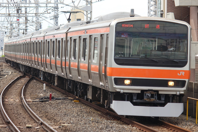 【JR東】E231系ケヨMU31編成 東京総合車両センター出場を市川駅で撮影した写真