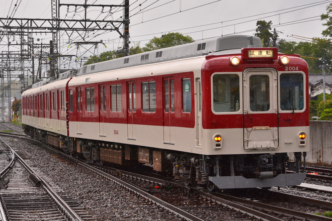 【近鉄】2000系XT02五位堂出場試運転を名張駅で撮影した写真