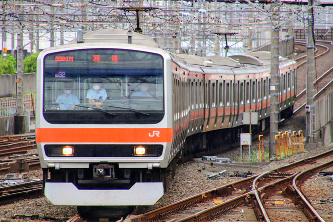 【JR東】E231系ケヨMU32編成東京総合車両センター入場を蘇我駅で撮影した写真