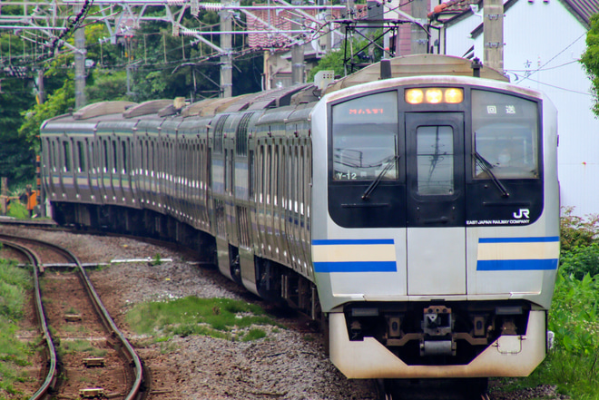 【JR東】E217系Y-12編成横須賀疎開回送を鎌倉駅で撮影した写真