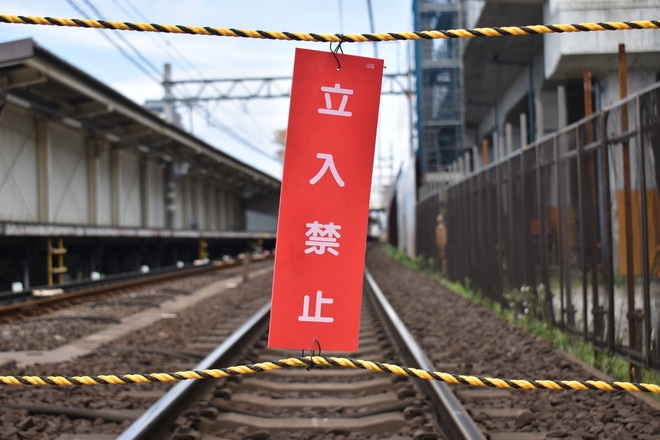 【南海】羽衣駅上り高架化実施を羽衣駅付近で撮影した写真