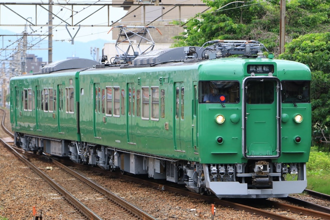 【JR西】113系S4編成本線試運転を茨木駅で撮影した写真