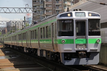 【JR北】721系F-4103+F-4203編成苗穂工場出場試運転