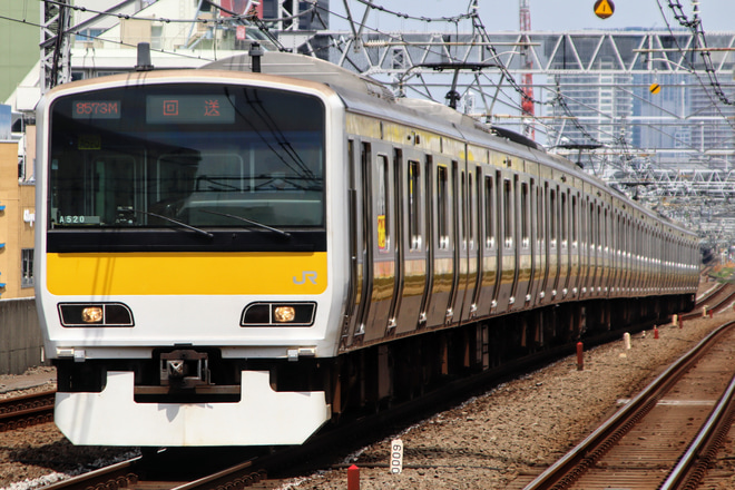 【JR東】E231系ミツA520編成車輪転削を高円寺駅で撮影した写真